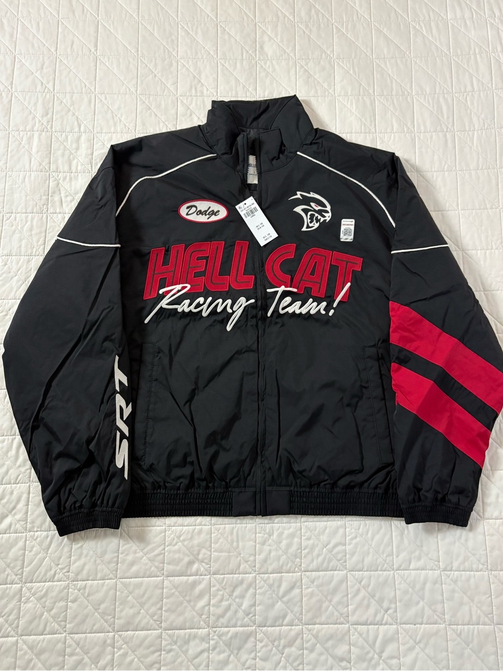 Hollister Dodge SRT Hellcat Racing Team Jacket - Black Red Mens Large NWT $150